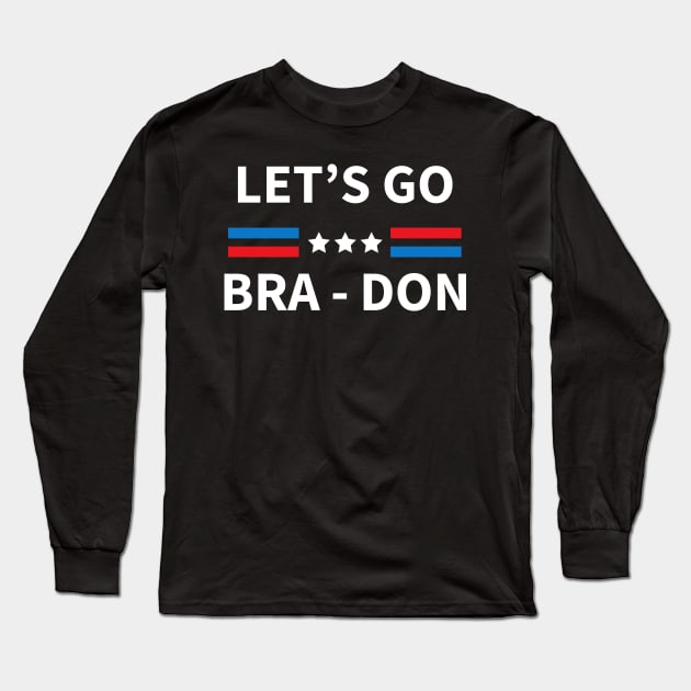 Let's Go Bra-Don Conservative US Flag T-Shirt Long Sleeve T-Shirt by kawaiimono
